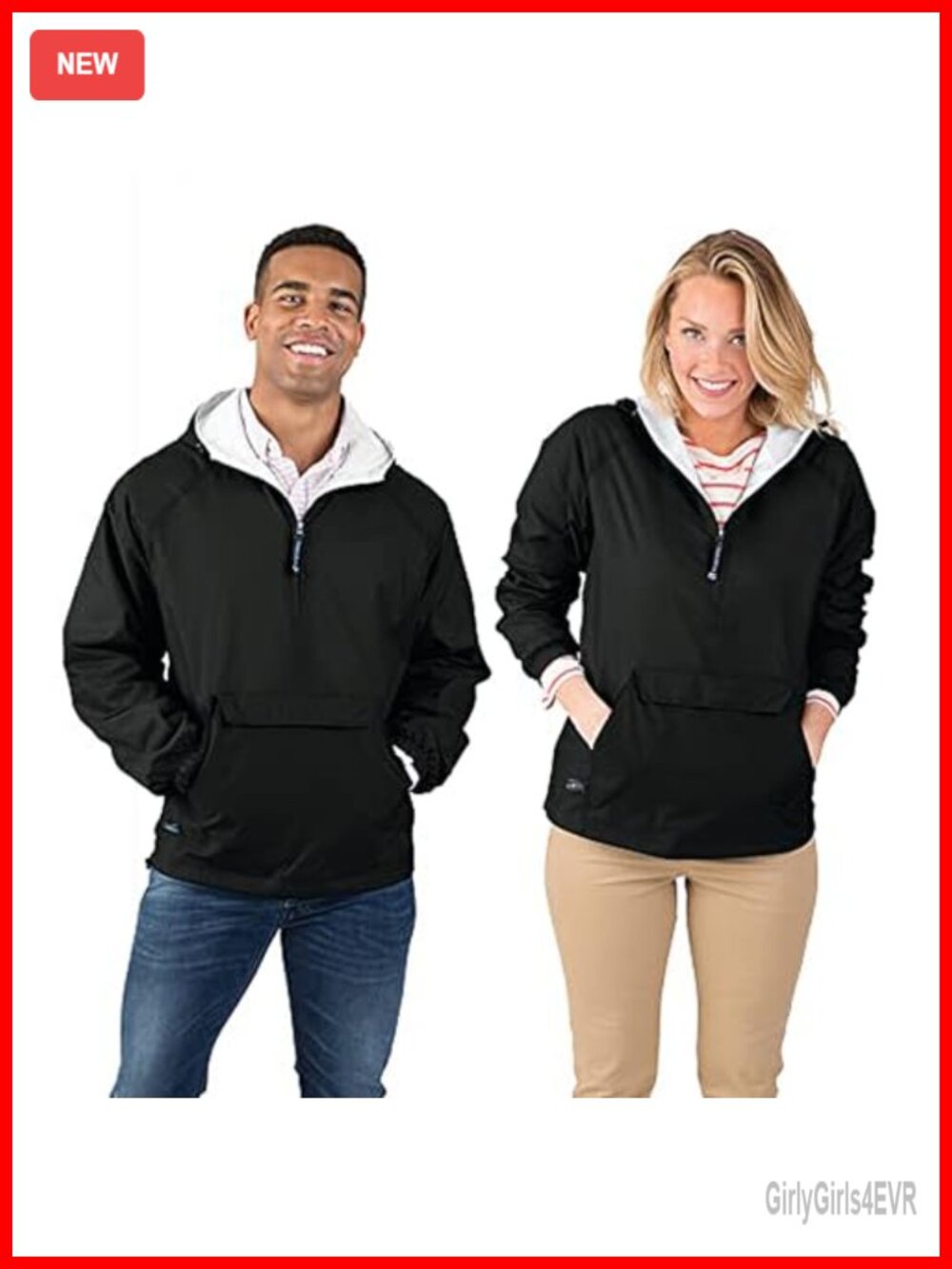 Unisex Wind Resistant Nylon Taffeta Pullover Jacket Anorak